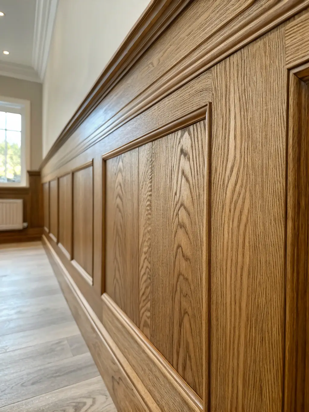 A close-up of Handcrafted Oak Parquet, highlighting the unique wood grain and textured surface, reflecting traditional craftsmanship and natural beauty.